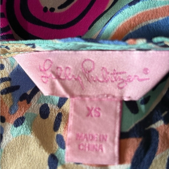 Lilly Pulitzer Silk Peplum Tank Top - Picture 3 of 6